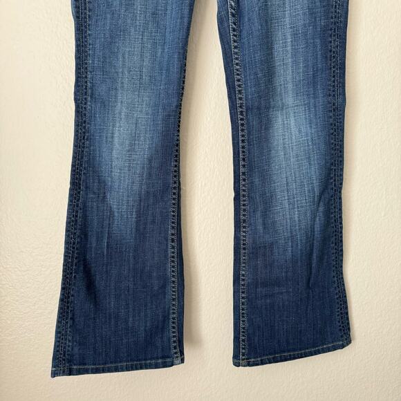 Vintage Y2K Hudson Women's Bootcut Jean Dark Button Fly Jean Denim Pant Size 27 - Picture 8 of 11